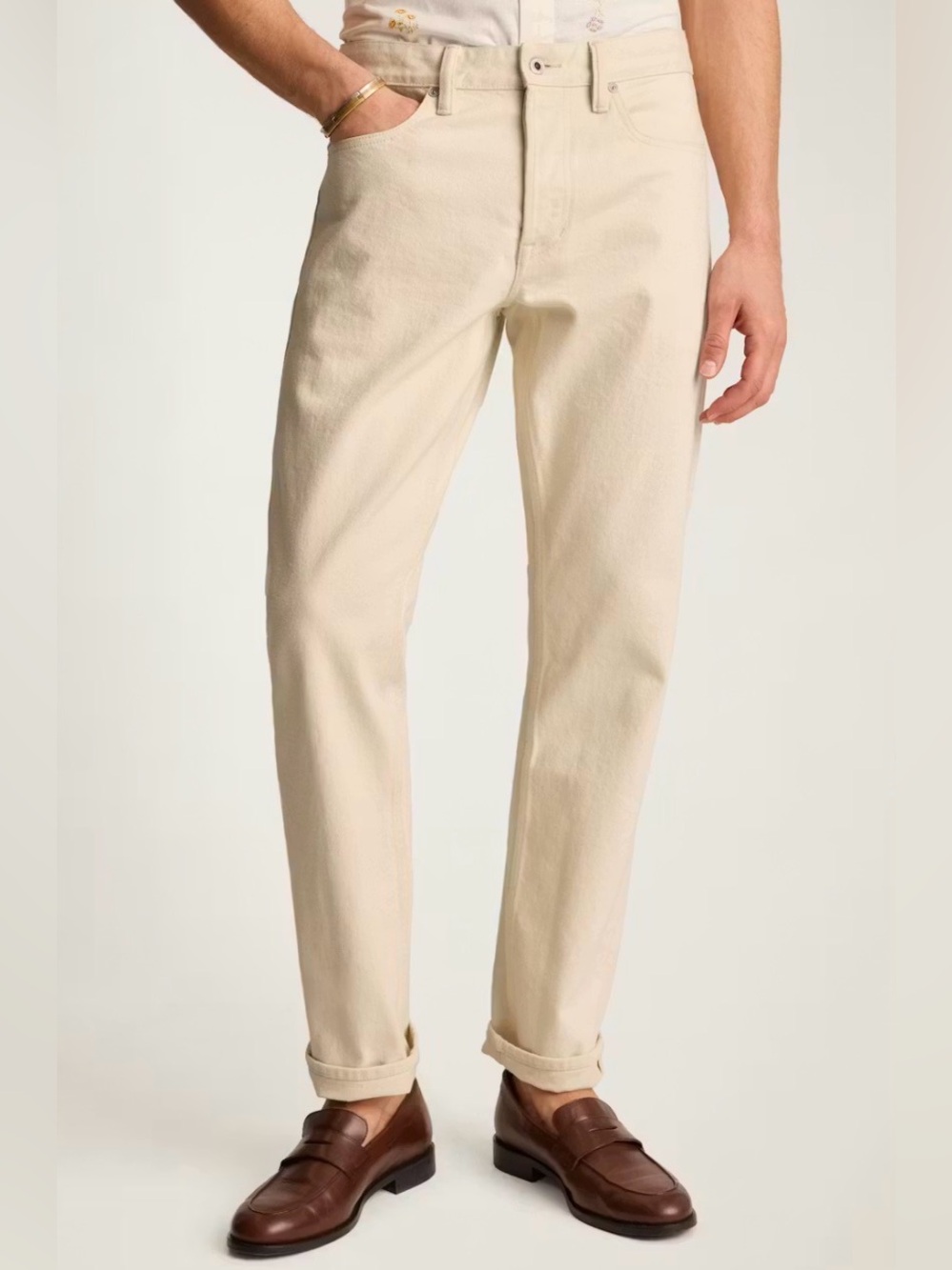 Bonobos Japanese stretch selvedge ecru